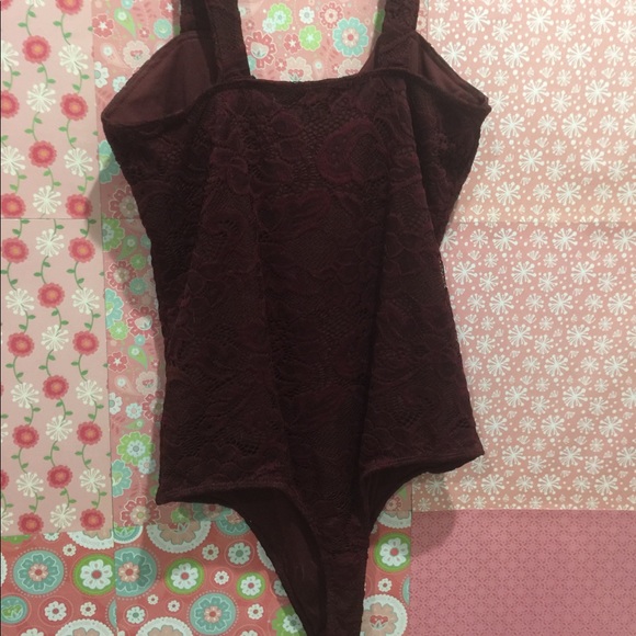 Vine and Valley burgundy thong bodysuit - Picture 2 of 5